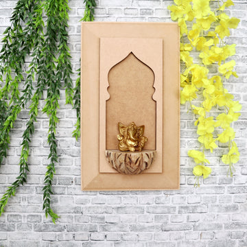 Antique Hand Carved Wood Log Jharokha Pattern C